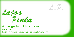 lajos pinka business card